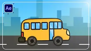 Уроки по созданию мультяшного автобуса в After Effects.