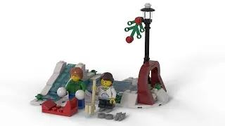 Lego 40107 Winter Skating Scene Speed Build Studio Bricklink LDD by PLegoBB