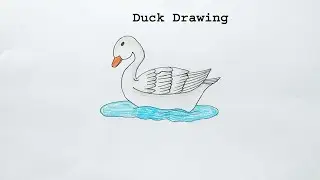 Easy Duck Drawing || How to Draw Duck Step by Step for Beginners || Drawing Duck easy