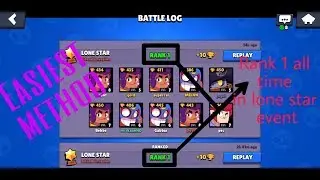 EASIEST METHOD TO WIN LONE STAR EVENT | BRAWL STARS | +100 IN SECONDS | Tips and Tricks part 1