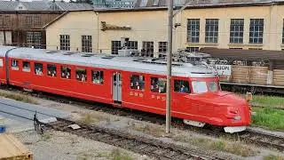Olten 23 arriveren de legendarische Churchilpijl, RAe 4/8, 1021
