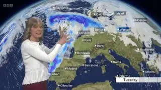 Louise Lear Europe weather forecast BBC December 8th 2025