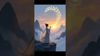 Title: Melody of the Rising Sun 🌄🎶Hashtags:#MagicalMorning #FantasyArt #FluteMelody #aiart
