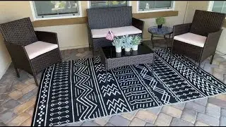 COCOER Outdoor Rug Carpet for Patio Decor or camping