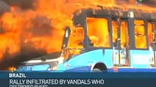 Brazil Demonstrations Turn Violent As Vandals Infiltrate Protests