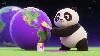 Purple Planet Surprise with Panda | A Colorful Space Adventure for Kids
