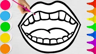 How to Draw Teeth | Drawing and Coloring Teeth Easy