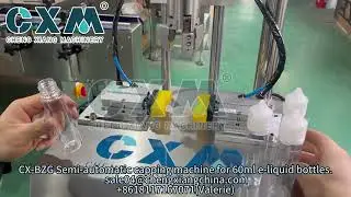 E-Liquid Bottle Semi-Automatic Capping Machine | Factory Demo #ELiquidCapping #VapePackaging #cxm