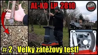 Velk&yacute; z&aacute;těžov&yacute; test! Drtič větv&iacute; (v&aacute;lcov&yacute; &scaron;těpkovač) AL-Ko LH 2810