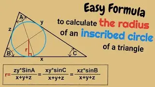 Formula to find the radius of an inscribed circle of a triangle | Solved Examples + proof