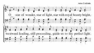 We Three Kings, notated music