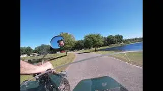 Biker Babe Beth.  Ural sidecar ride.