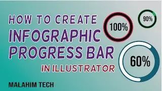 Create Infographic Progressbar | Malahim Tech | Adobe Illustrator #illustrator #shorts