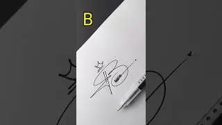 Creative B Letter Signature Design | Stylish Signature Idea for B Name