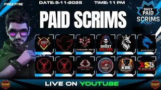 [ 🔴LIVE ] PAID SCRIMS || PAID SCRIMS EVERY NIGHT 11 PM || FREE FIRE || SHADOWX E-SPORTS ORGANIZATION