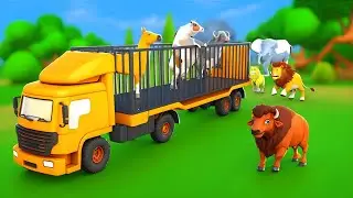 Farm Animals Go on Epic Jungle Safari 🌴🐄 Wild Adventure with Jungle Animals
