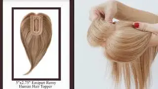 5x2.75 Easipart Remy Human Hair Topper Display