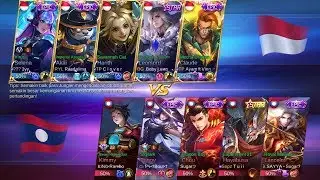 Turnament Indonesia Vs Laos - 5 vs 4 Beatifull Gameplay Mobile Legends