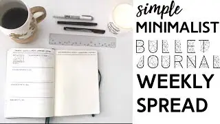 Minimalist Bullet Journal Weekly Spread ⎮ QUICK + EASY FOR BEGINNERS!