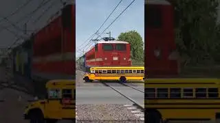 Bus, Tractor and bike trying stop the train comedy video | funny train video😂#shorts