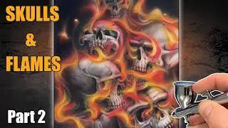 Airbrushing Skulls & Flames : Part 2