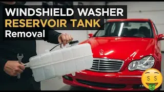How to Remove & Replace Windshield Washer Reservoir Tank on a Mercedes W203 C-Class (C160-C320)
