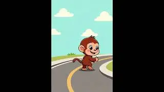 Funny Monkey Road Story 🐒 | Kids Cartoon বাংলা #healthyhabits #funny #cartoon #puzzle #furry #kids