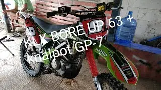 KLX BORE UP 63 + KNALPOT GP7 POWER CORE 1 #09