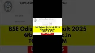 10th Result 2025 Odisha OUT @bseodisha.ac.in; Live Updates on BSE Odisha Result 2025 Link