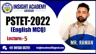 PSTET English Classes | 5 | PSTET English Preparation | PSTET English Insight Academy Abohar