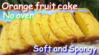 Orange fruit cake recipe || Malte ka Fruit cake || Tea timefruit cake with out oven || Homemade cake