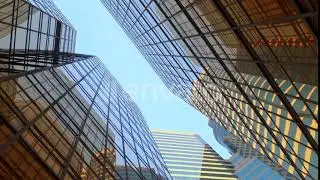 Modern Glass Office Building in the City. Architecture Construction Futuristic Building (Stock)