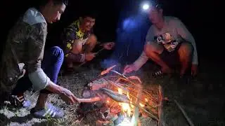 បោះតង់ រៀនបបក់ត្រីជាមួយជើងចាស់ #fishing  #camping #បបក់ត្រី