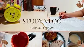 Afternoon to Evening study vlog🌻/ Afternoon study routine/Aesthetic study vlog🏵️