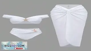 Swim Oasis 3pcs Set Summer Vacation Solid Color Sexy Gold Accessories Bandeau Off Review