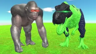 King Kong vs Hulk T-rex | Goro the Giant Deathrun Challenge (Goro vs Hulk T-rex) - ARBS