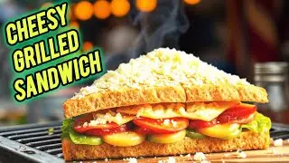 How to Make the Best Cheesy Grilled Sandwich | Easy Grilled Cheese Sandwich with Veggies