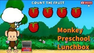 Learn with Monkey Preschool Lunchbox - ABC's - Counting - Matching - Puzzles