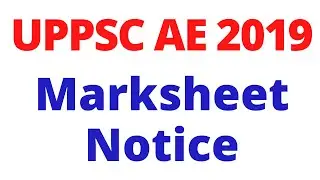 UPPSC AE 2019 CUT OFF NOTICE
