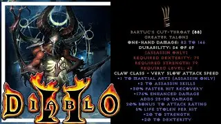 Bartuc's Cut Throat Mephisto Hell TC 78 Diablo 2 LOD 2019