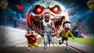 Franklin Found An Evil Moon In Indian Bike Driving 3d!