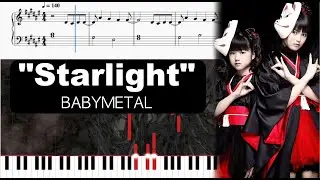 Starlight - BABYMETAL | Piano Cover | Piano Tutorial with Notes | Sheet Music | Visualizer
