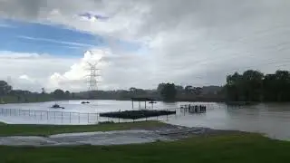 Flooding At Newcastle from heavy downpours affecting NSW