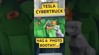 Cybertruck Kid Finds Tesla&rsquo;s New Photo Booth Update! #shorts
