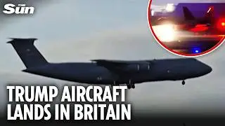 US Air Force&rsquo;s largest aircraft lands at UK military site amid Trump&rsquo;s Iran nuclear threat