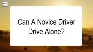 Can A Novice Driver Drive Alone