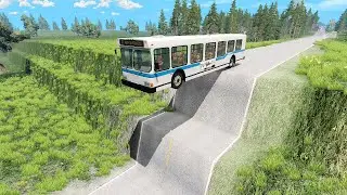 Cars vs Unfinished Road #1 - BeamNG.Drive