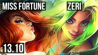 MF & Ashe vs ZERI & Braum (ADC) | 5.4M mastery, 1600+ games, 13/2/6, Legendary | KR Master | 13.10