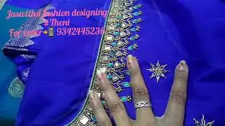 Gunthan Aariwork bridal blouse design | 2021 trending bridal blouse | elbow sleeve aari work