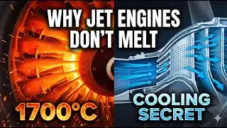 Why Jet Engines Don't Melt (1700&deg;C vs 1300&deg;C) #Aerospace #JetEngine #MaterialScience